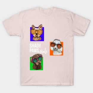 Shady Paws Rule Dog T-Shirt